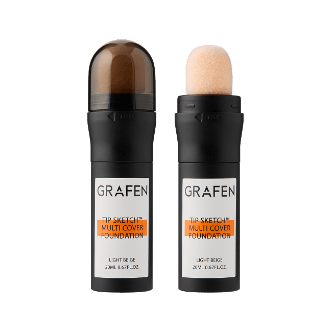 GRAFEN TIP SKETCH MULTI COVER FOUNDATION NO.21 LIGHT BEIGE (20ml)